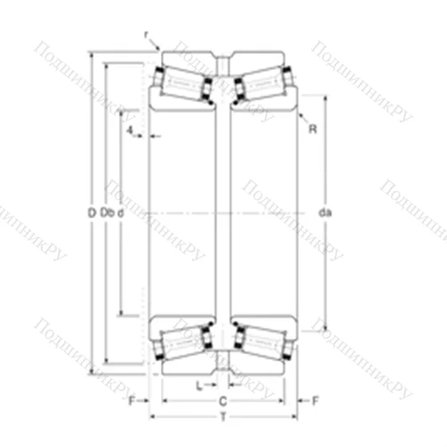 Подшипник роликовый радиально-упорный 382254X/382400XG