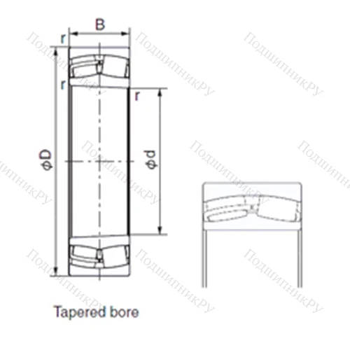 Подшипник роликовый радиальный 24128AXK 30