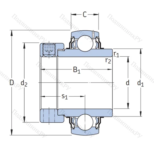 Корпусный подшипник YEL 208-2F в Краснодаре