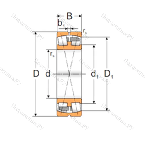 Подшипник роликовый радиальный самоцентрирующийся 23230 MBW 33