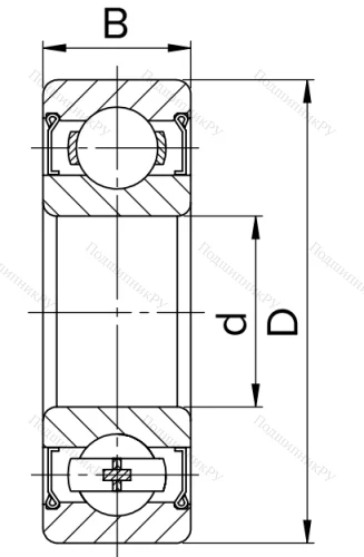 Шариковый однорядный подшипник 80205 (6205 ZZ) в Краснодаре