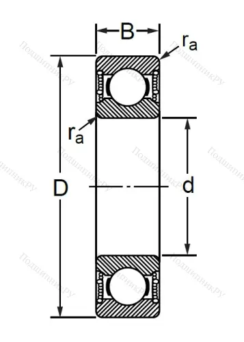 Шариковый однорядный подшипник 76-180302 (6302 2RSC 3) в Краснодаре
