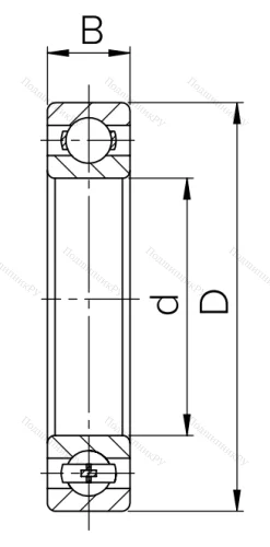 Шариковый однорядный подшипник 6-7000103 (16003) в Краснодаре