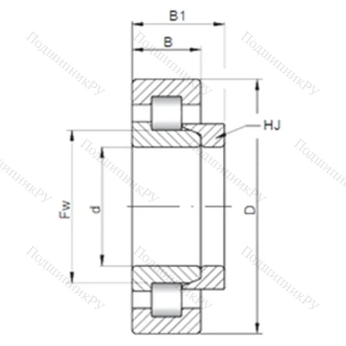 Подшипник роликовый радиальный NH 328 от производителя  ISO Подшипник роликовый радиальный NH 328 от производителя  ISO
