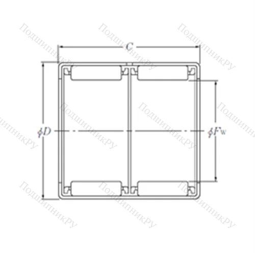 Подшипник игольчатый радиальный F-203786.2 от производителя  INA Подшипник игольчатый радиальный F-203786.2 от производителя  INA