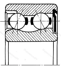 Модификация подшипника 3756206 размер 30x62x23,8 от производителя  ГПЗ-2 Модификация подшипника 3756206 размер 30x62x23,8 от производителя  ГПЗ-2