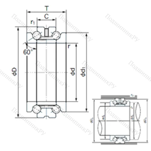 Подшипник шариковый упорно-радиальный 37TAD 20