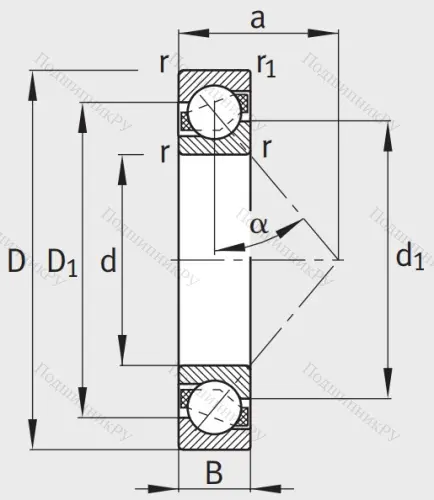 Однорядный шариковый подшипник 7204 B XL TVP от производителя  FAG Однорядный шариковый подшипник 7204 B XL TVP от производителя  FAG