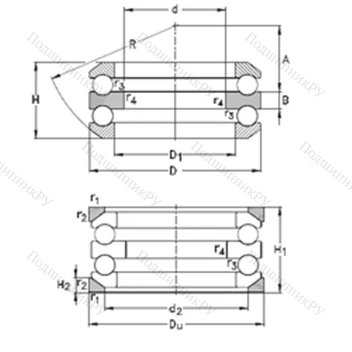 Подшипник шариковый упорный