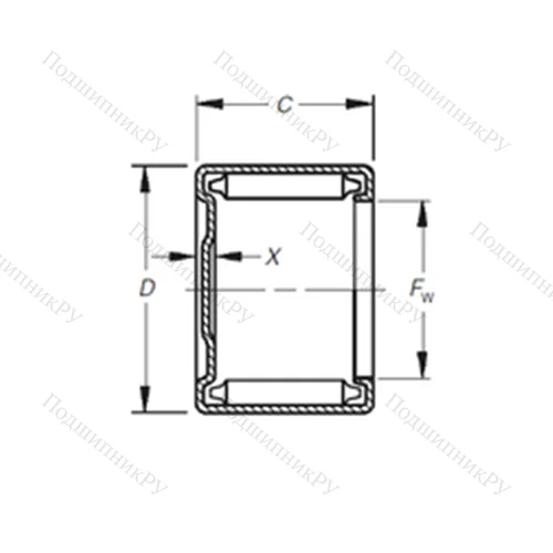 Подшипник игольчатый радиальный M-44201 от производителя  TIMKEN Подшипник игольчатый радиальный M-44201 от производителя  TIMKEN
