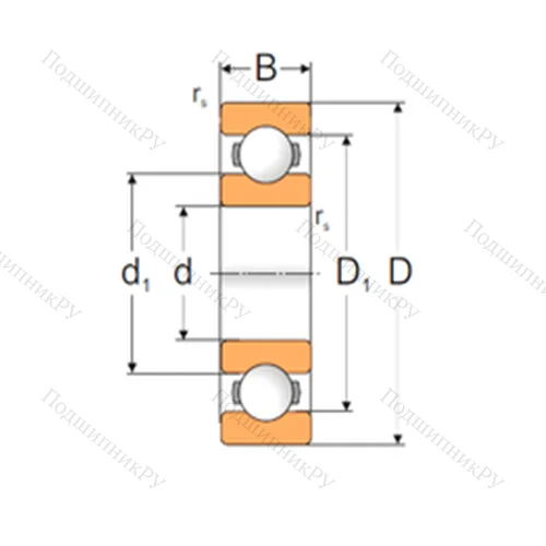 Подшипник шариковый радиальный 6202P
