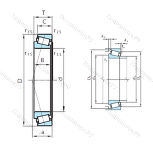 Подшипник роликовый радиально-упорный PSL 610-312