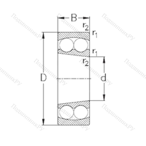 Подшипник шариковый радиальный самоцентрирующийся