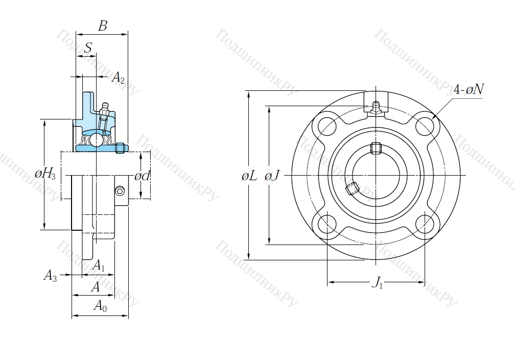 Подшипниковый узел UCFC 204 J