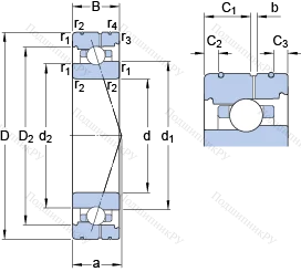 Подшипник 7011 ACB/HCP 4AL