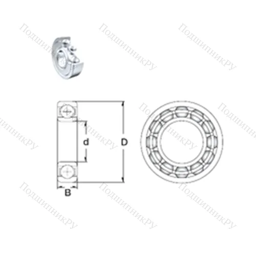 Подшипник шариковый радиальный 6306-2Z