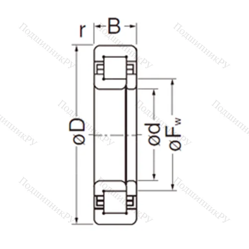 Подшипник роликовый радиальный NUP 305EG