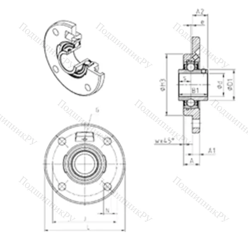 Подшипниковый узел шариковый радиальный UCFCE 210