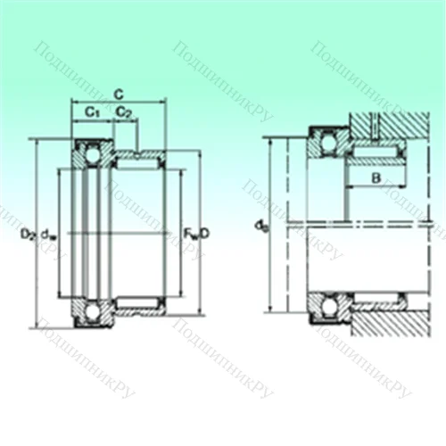 Подшипник комбинированный NKX 20 Z от производителя  NBS