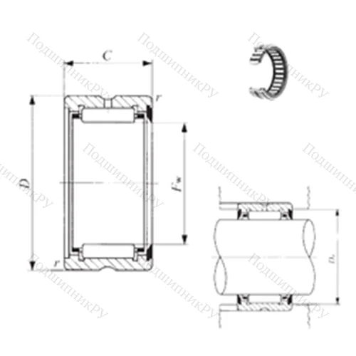 Подшипник игольчатый радиальный RNA 6903U