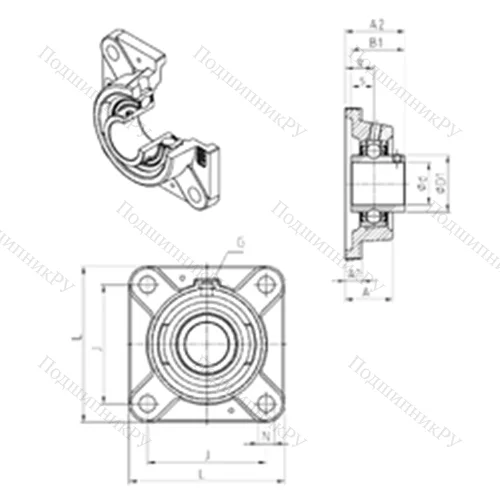 Подшипниковый узел шариковый радиальный UCFE 212