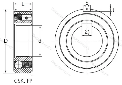 Подшипник обгонной муфты  CSK 25 PP в Краснодаре