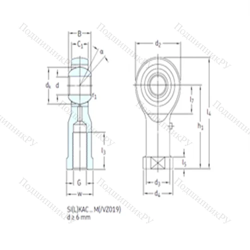 Подшипник скольжения сферический SIKAC 5M от производителя  SKF