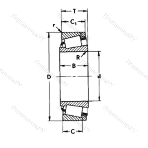 Подшипник роликовый радиально-упорный 331761BE/Q