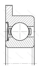 Подшипник  3860095 размер 5x13x6 от производителя  ГПЗ-1