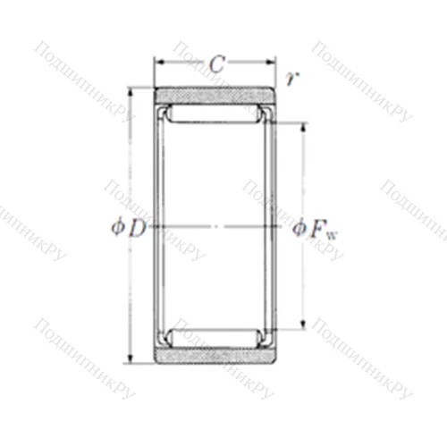 Подшипник игольчатый радиальный RNAF 759530