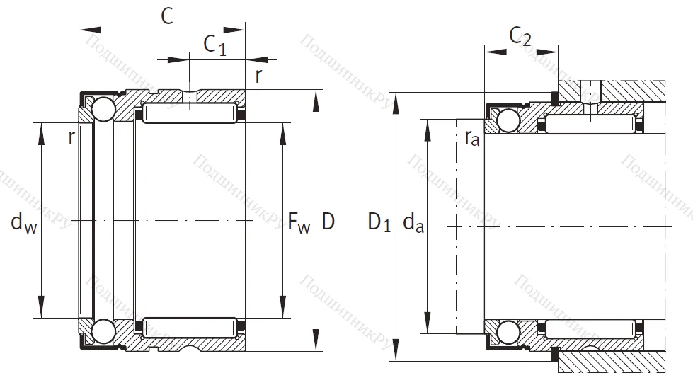Комбинированный подшипник NX 25 Z XL