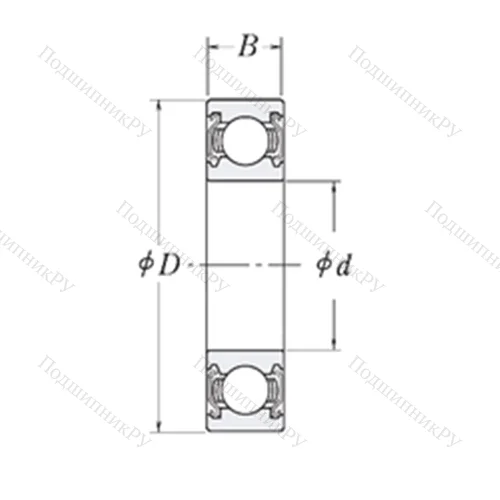 Подшипник шариковый радиальный KLNJ 7/8-2Z