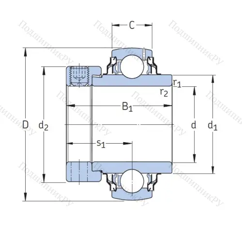 Корпусный подшипник YEL 208-2RF/VL 065 в Краснодаре