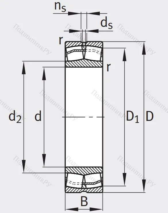 Сферический роликовый подшипник 21314 E 1 XL C 3