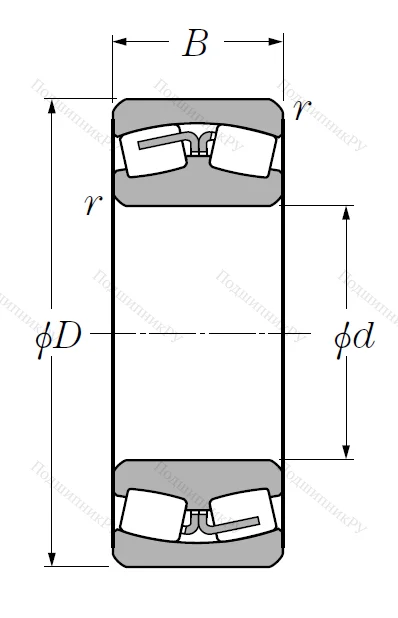 Конический роликовый подшипник 4T 31313 (4T 30313 D)