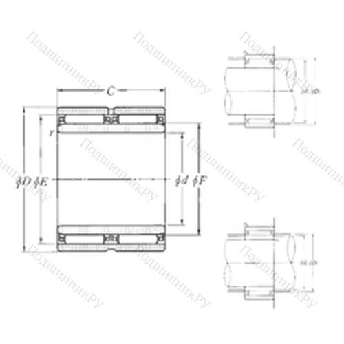 Подшипник игольчатый радиальный NAO-30?45?26ZW