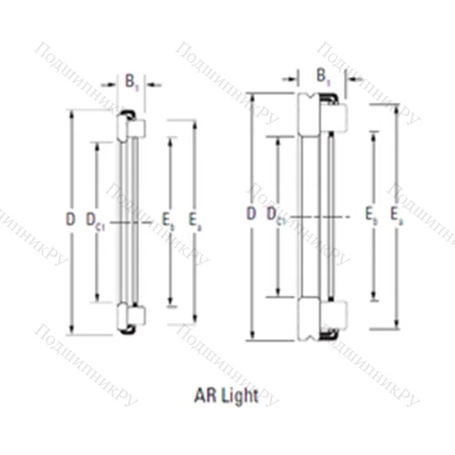 Подшипник игольчатый упорный AR 8 35 53,4 от производителя  TIMKEN Подшипник игольчатый упорный AR 8 35 53,4 от производителя  TIMKEN