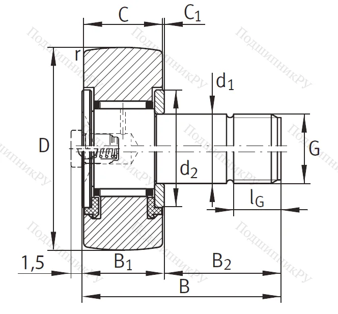 Подшипник KR 30 PP A от производителя  INA