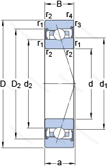 Подшипник S 7009 ACB/HCP 4A