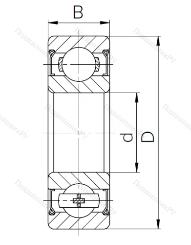 Шариковый однорядный подшипник 80103 (6003 ZZ) в Краснодаре