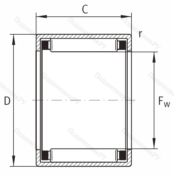 Игольчатый подшипник HK 1512 AS 1