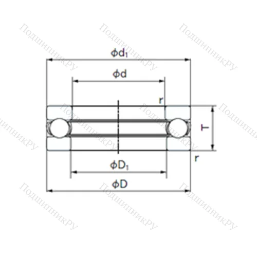 Подшипник шариковый упорный 2928