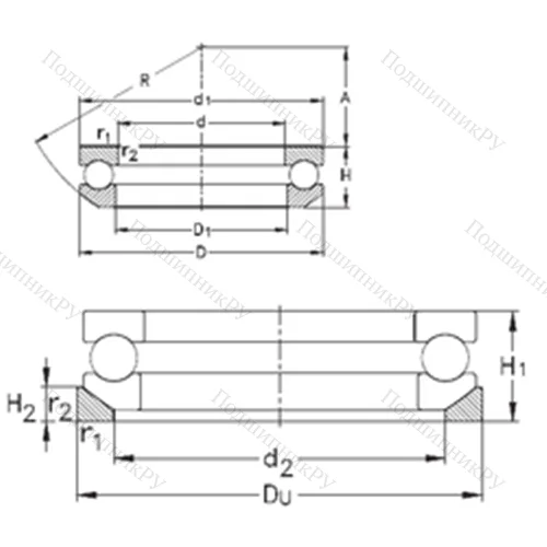 Подшипник шариковый упорный