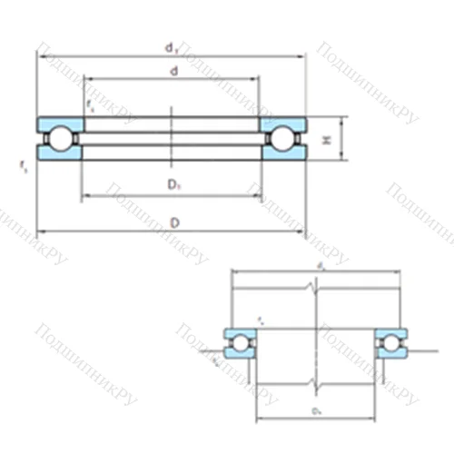 Подшипник шариковый упорный 51272