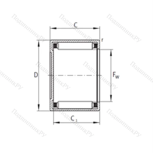 Подшипник игольчатый радиальный BCH 2212 от производителя  INA