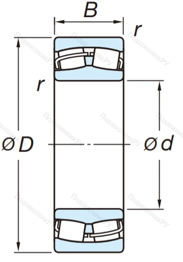 Сферический роликовый подшипник 22219 RZW 33
