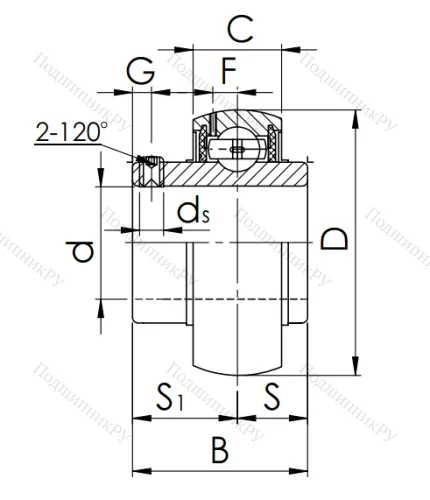 Корпусный подшипник UC 210 (480210) в Краснодаре