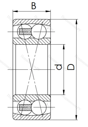 Двухрядный шариковый подшипник 1608 (2308) в Краснодаре