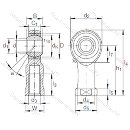Подшипник скольжения сферический GIKL 8 PB