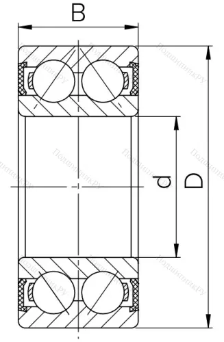 Радиально-упорный шариковый подшипник 3056209 2RS (3209 2RS) в Краснодаре
